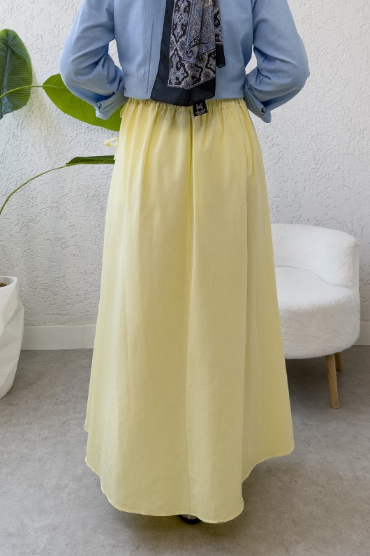 Tek Parça Çapraz Bağlamalı Etek 2356 - SARI