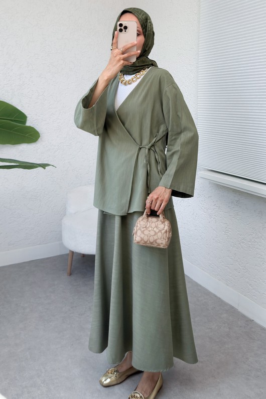 Çapraz Bağlamalı Etekli Takım 2363 - HAKİ