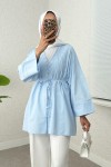 Nervür Detaylı Gömlek 2364 - BEBE MAVİSİ Nervür Detaylı Gömlek 2364 - BEBE MAVİSİ
