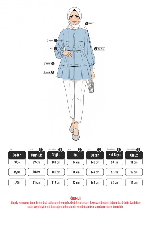 Kat Kat Keten Tunik 2369 - AÇIK HAKİ