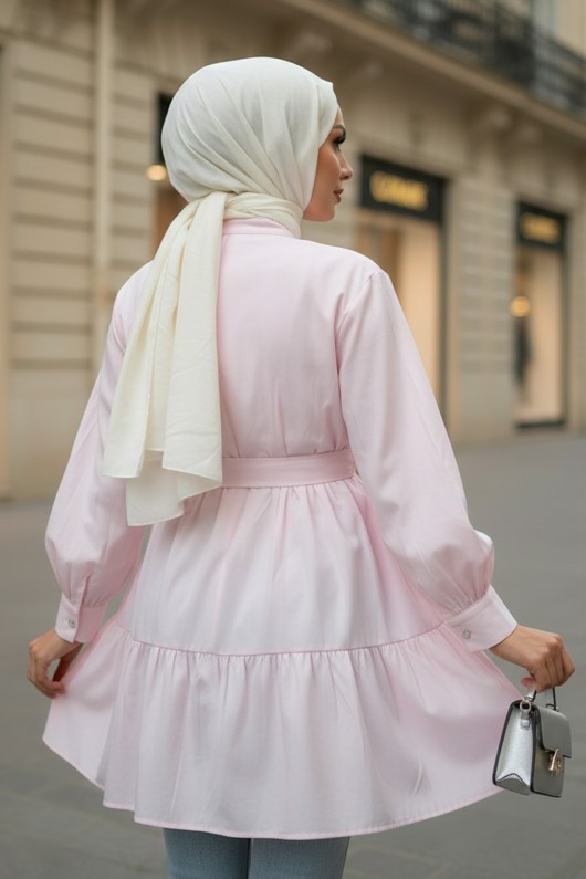 Kat Kat Keten Tunik 2369 - PEMBE