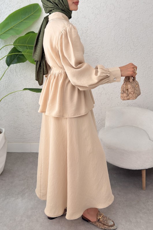 Modal Etekli Takım 2371 - BEJ Modal Etekli Takım 2371 - BEJ