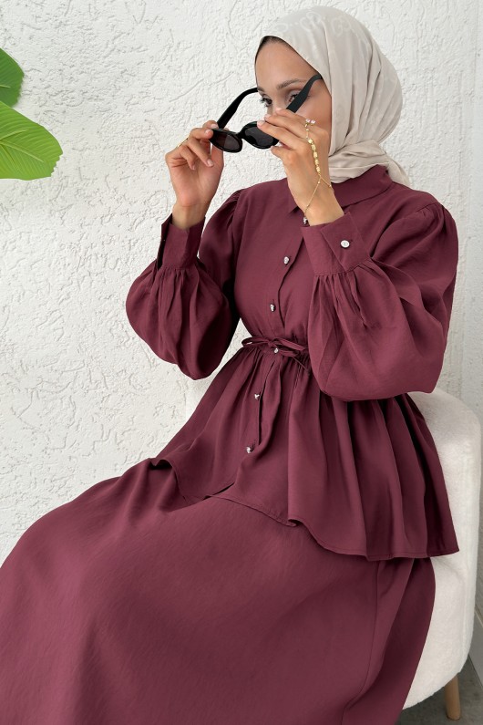 Modal Etekli Takım 2371 - BORDO