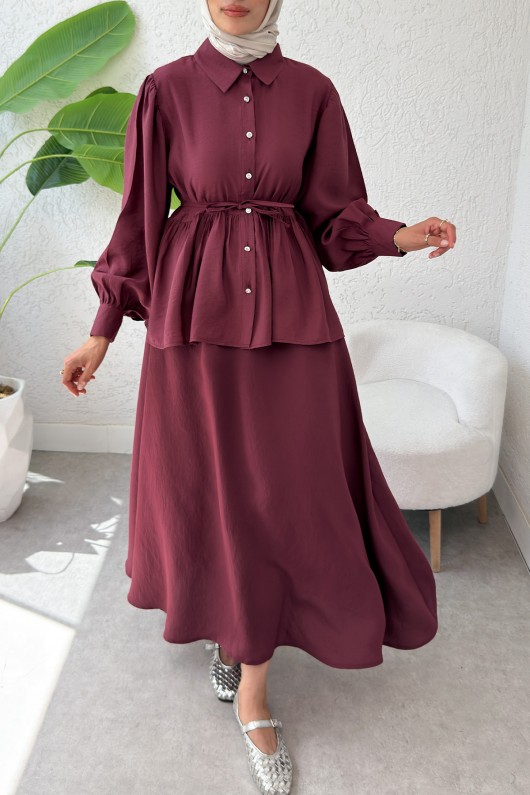 Modal Etekli Takım 2371 - BORDO