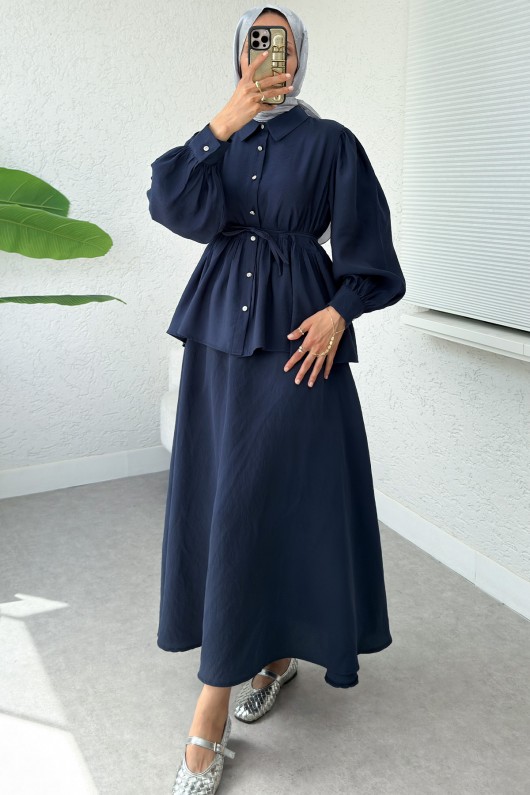 Modal Etekli Takım 2371 - LACİVERT