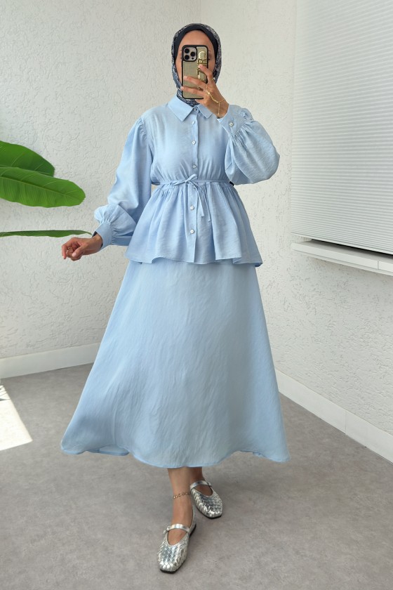 Modal Etekli Takım 2371 - BEBE MAVİSİ