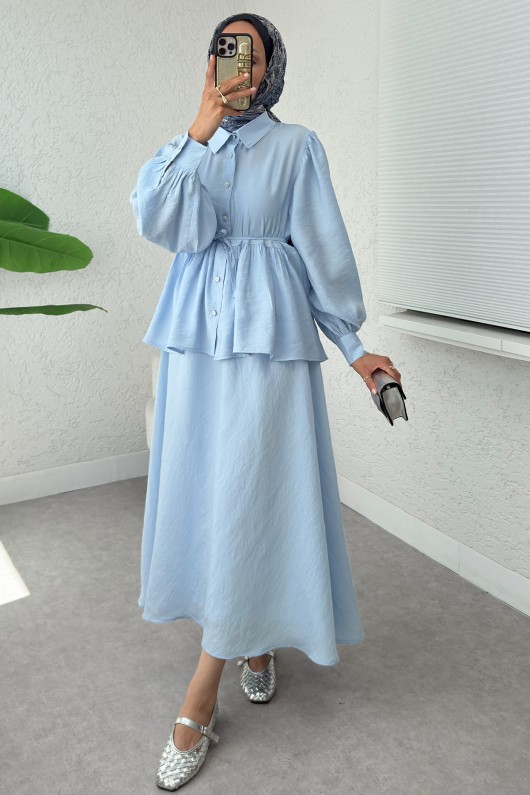 Modal Etekli Takım 2371 - BEBE MAVİSİ