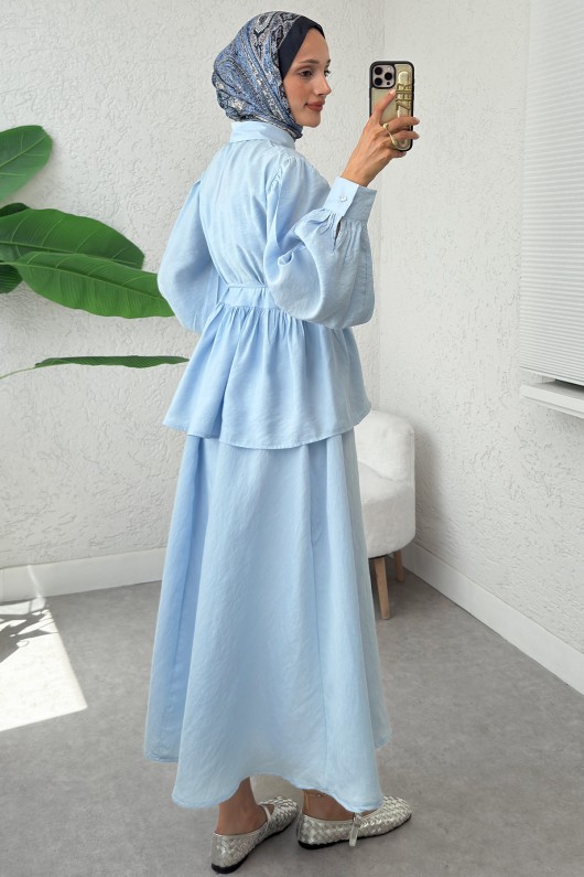 Modal Etekli Takım 2371 - BEBE MAVİSİ