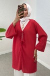 Sarmal Desen Uzun Kimono 2374 - KIRMIZI