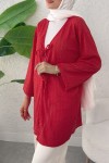 Sarmal Desen Uzun Kimono 2374 - KIRMIZI