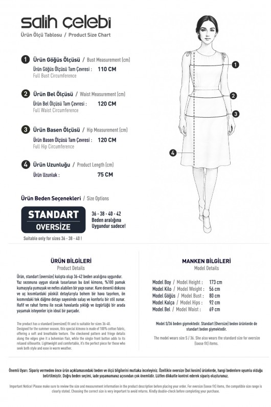 Kare Püsküllü Kimono 2376 - PUDRA