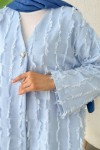 Kare Püsküllü Kimono 2376 - BEBE MAVİSİ