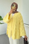 Kare Püsküllü Kimono 2376 - SARI