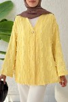 Kare Püsküllü Kimono 2376 - SARI