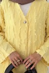 Kare Püsküllü Kimono 2376 - SARI