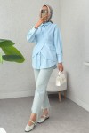 Çapraz Geçişli Tunik 2379 - BEBE MAVİSİ