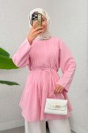 Nervür Detaylı Tunik 2380 - PEMBE Nervür Detaylı Tunik 2380 - PEMBE