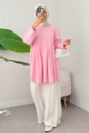 Nervür Detaylı Tunik 2380 - PEMBE Nervür Detaylı Tunik 2380 - PEMBE