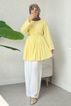 Nervür Detaylı Tunik 2380 - SARI Nervür Detaylı Tunik 2380 - SARI