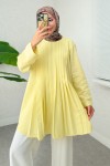 Nervür Detaylı Tunik 2380 - SARI Nervür Detaylı Tunik 2380 - SARI