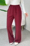 Bel Lastikli Salaş Pantolon 2382 - BORDO