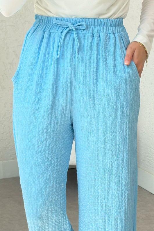 Bürümcük Cepli Pantolon 2392 - BEBE MAVİSİ