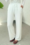 Bürümcük Cepli Pantolon 2392 - BEYAZ