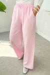 Keten Cepli Pantolon 2394 - PEMBE Keten Cepli Pantolon 2394 - PEMBE
