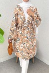 Etnik Desen Uzun Kimono 23961 - BEJ Etnik Desen Uzun Kimono 23961 - BEJ