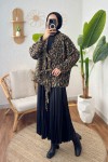 Önden Bağlamalı Ceket 24111 - LEOPAR DESEN