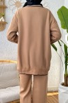 Hırkalı Triko Takım 24116 - CAMEL