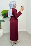 kabartma Desenli Elbise 24182 - BORDO kabartma Desenli Elbise 24182 - BORDO