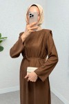 kabartma Desenli Elbise 24182 - KAHVERENGİ kabartma Desenli Elbise 24182 - KAHVERENGİ