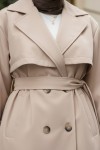 Apolet Detaylı Trençkot 25145 - BEJ Apolet Detaylı Trençkot 25145 - BEJ
