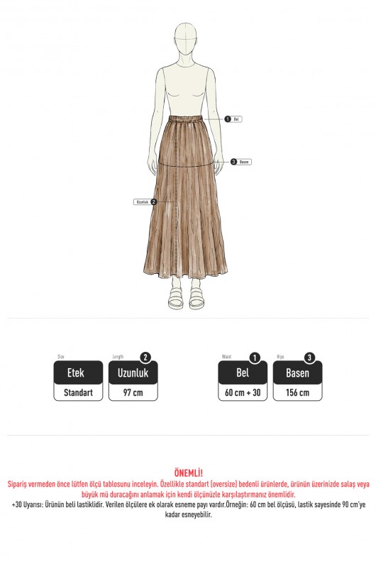 Kraş Dokulu Uzun Etek 253000 - KAHVERENGİ Kraş Dokulu Uzun Etek 253000 - KAHVERENGİ