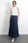 Kraş Dokulu Uzun Etek 253000 - LACİVERT