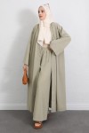Kuşaklı Kimono Pantolon Takım 256036 - AÇIK HAKİ Kuşaklı Kimono Pantolon Takım 256036 - AÇIK HAKİ
