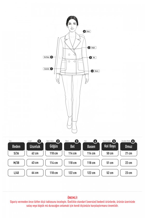 Leopar Desen Kaşe Ceket 2602 - KAHVERENGİ