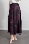 Baskılı Şifon Etek 261128 - MOR