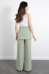 Etek Detaylı Kumaş Pantolon 264005 - AÇIK YEŞİL