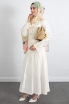 Gömlekli Etek Takım 266004 - EKRU