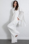  Asimetrik Kesim Atkılı Takım 266009 - BEYAZ