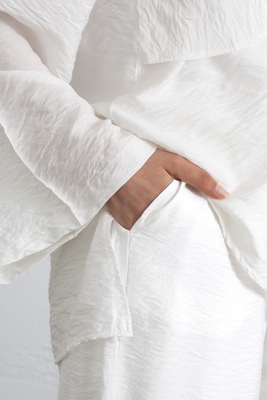  Asimetrik Kesim Atkılı Takım 266009 - BEYAZ