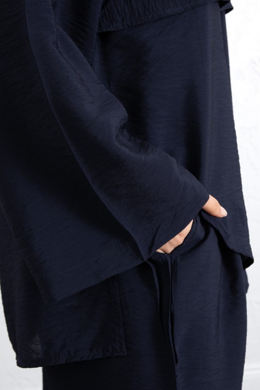  Asimetrik Kesim Atkılı Takım 266009 - LACİVERT