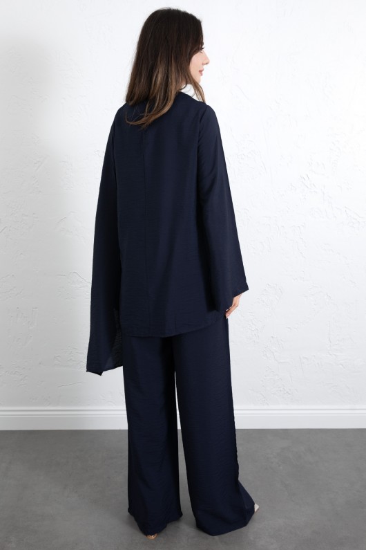  Asimetrik Kesim Atkılı Takım 266009 - LACİVERT