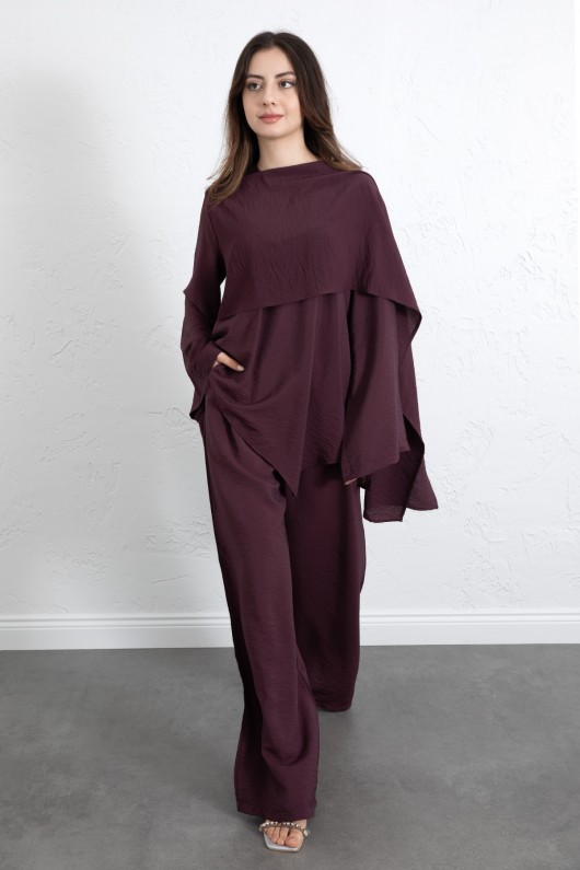 Asimetrik Kesim Atkılı Takım 266009 - MÜRDÜM Asimetrik Kesim Atkılı Takım 266009 - MÜRDÜM