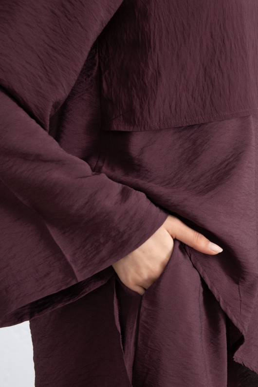 Asimetrik Kesim Atkılı Takım 266009 - MÜRDÜM Asimetrik Kesim Atkılı Takım 266009 - MÜRDÜM