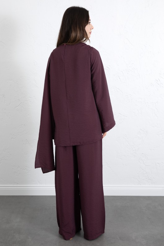 Asimetrik Kesim Atkılı Takım 266009 - MÜRDÜM Asimetrik Kesim Atkılı Takım 266009 - MÜRDÜM