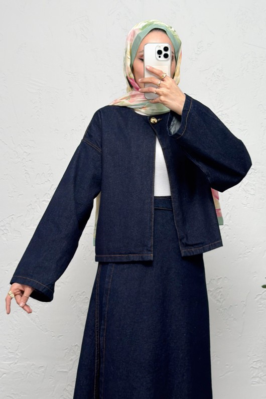 Etekli Denim Takım 26700 - KOYU MAVİ