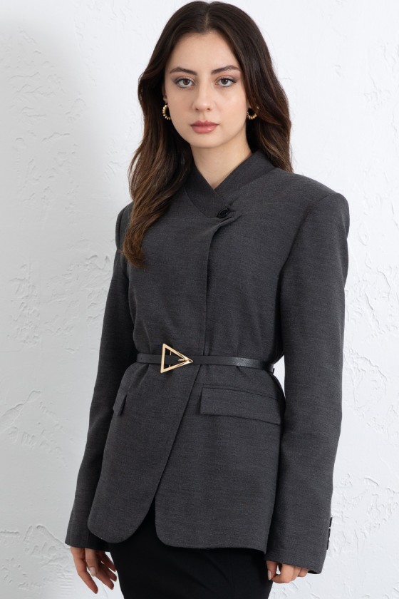 Yüksek Yaka Blazer Ceket 269013 - ANTRASİT